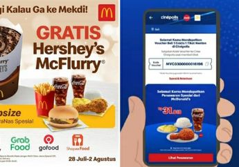Bisa Dapat Hershey's McFlurry Gratis dan Tiket Cinepolis Buy 1 Get 1! Buruan Serbu Promo McD Bulan Ini Sebelum Kehabisan