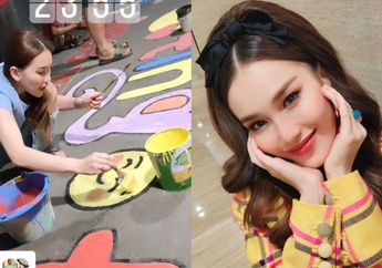 Ayu Ting Ting Meriahkan Lomba Agustusan Antar-RW, Tampak Nama Sang Biduan Terlukis di Jalanan: Kita Mesti Menang