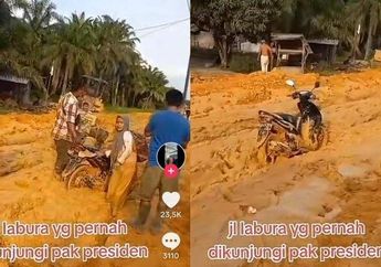Pernah Didatangi Presiden Jokowi, Kondisi Jalan Labura Viral di TikTok Gegara Masih Penuh dengan Lumpur