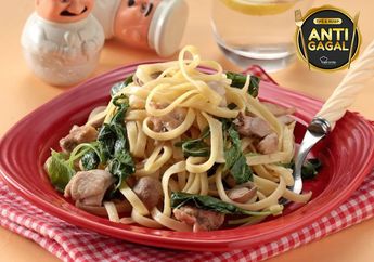 Resep Fetucini Bayam Ayam Jamur, Inspirasi Menu Sarapan Praktis yang Enak Dan Juga Menyehatkan