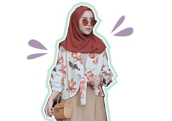 6 Inspirasi Fashion Hijab dengan Motif Floral yang Enggak Kelihatan Tua