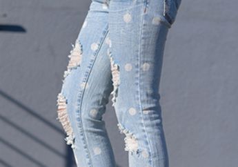 DIY: Polkadot Jeans