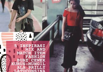 5 Inspirasi Mix and Match Item Fashion Buat Cewek Kurus-Mungil ala Prilly Latuconsina