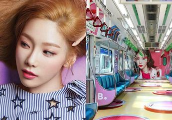 Gerbong Kereta Ini Didesain dengan Wajah Taeyeon 'SNSD'. Bikin Betah Berlama-lama Nih!