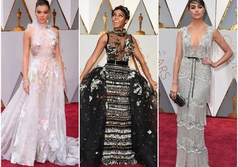 Karpet Merah Oscar 2017 ‘Kebanjiran Perhiasan’ Gaun Embellishment yang Super Mewah