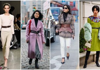 Model Busana dengan Aksesori Ikat Pinggang Jadi Tren Mode di New York Fashion Week 2018
