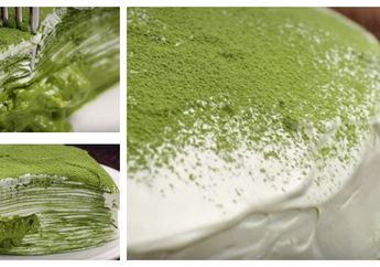 Nggak Perlu Pakai Oven, Yuk Bikin Green Tea Crepe Cake! Enak Banget Sih Ini..
