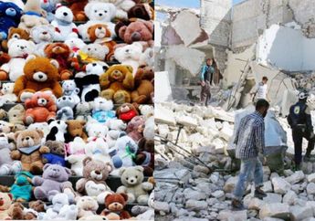 Pesan Pilu di Balik Ratusan Boneka Teddy Bear di Tangga Gedung Konser Berlin Jerman