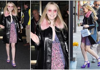 Tiba di Kota New York, Aktris Hollywood Dakota Fanning Tampil Stylish dengan Dress Floral Khas Musim Semi