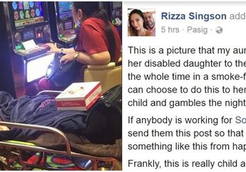 Tak Punya Logika, Ibu Ini Tega Biarkan Anak Difabelnya Tersiksa Asap Rokok Selagi Dirinya Asik Main Casino
