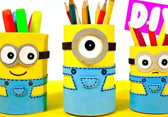 Hias Meja Kerja dengan Wadah Minion! Kepoin DIY-nya di Sini