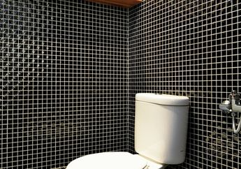 Warna Hitam untuk Kamar Mandi Mungil? Bisa!
