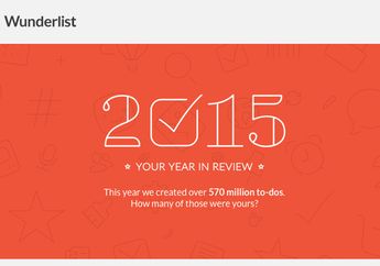 Intip Produktivitas Selama 2015 di Wunderlist Year in Review