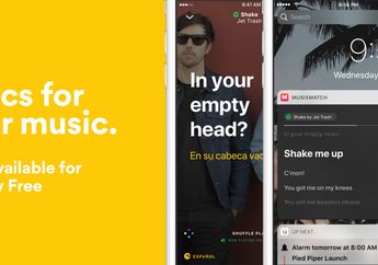 Aplikasi Lirik Lagu Musixmatch Mendukung Akses Akun Spotify Free