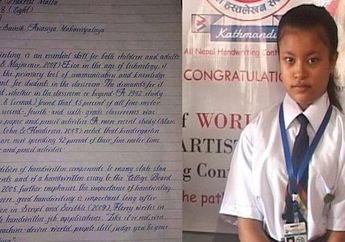 Anak Perempuan 8 Tahun Ini Punya Tulisan Tangan Paling Cantik di Dunia, Lihat Hasil Tulisannya!