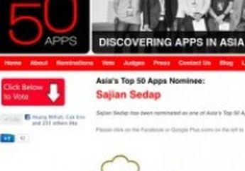 Dukung Sajian Sedap di Ajang Asias top 50 Apps