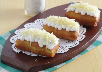Long John Tape Keju Krim, Donat Amerika Dengan Toping Unik
