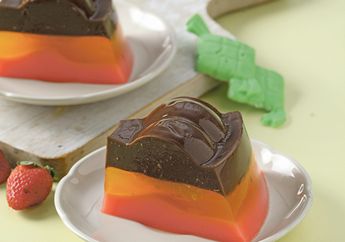 Ngemil Sore Jadi Segar Dengan Puding Jeruk Stroberi Cokelat