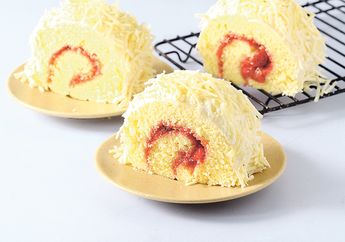 Percayalah, Stroberi Cheese Roll Cake Mudah Dibuat dan Tak Perlu Banyak Bahan