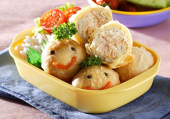 Percaya Enggak, Ayam Goreng Lapis Tahu yang Cantik Ini Dibuat dari Tahu Bulat, lo!