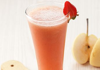 Pecah Banget, Jus Pear Stroberi Segar Ini Bikin Mata Melek Dan Tenggorokan Sejuk