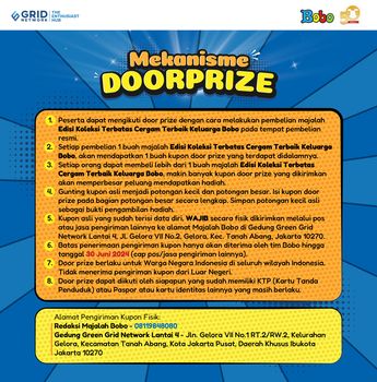 Bobo Magazine is back with another surprise, This is a List of Door Prizes That Can Be Won!