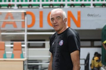 Pelatih Arema FC, Mario Gomez, saat laga Persikabo melawan Arema FC di Stadion Pakansari, Bogor (2/3/2020)