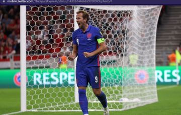 Pemain timnas Inggris, Harry Kane, mencetak gol dalam laga Kualifikasi Piala Dunia 2022 zona Eropa kontra timnas Hungaria pada Jumat (3/9/2021) pukul 01.45 WIB.