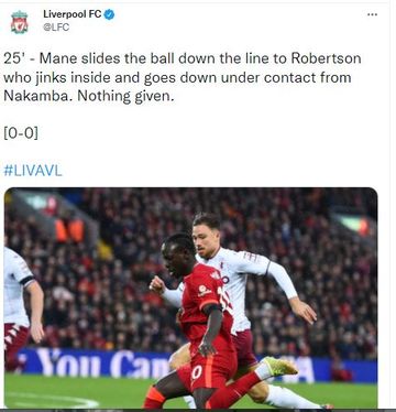 Aksi Sadio Mane saat Liverpool Vs Aston Villa di Anfield Stadium, Sabtu (11/12/2021).