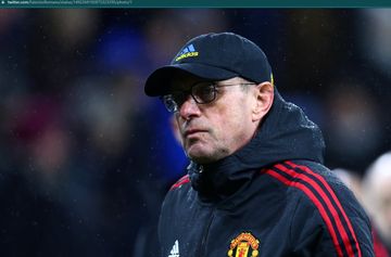 Pelatih interim Manchester United, Ralf Rangnick.