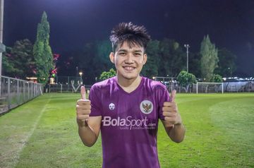Witan Sulaeman saat ditemui seusai latihan timnas U-23 Indonesia di Lapangan B, Senayan, Jakarta, 1 Mei 2022.