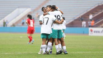 Para pemain timnas putri Indonesia.