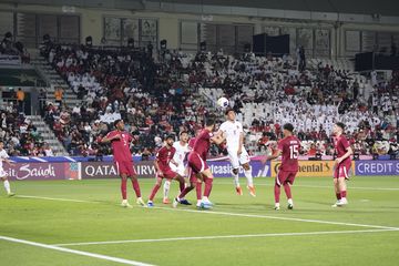 Suasana pertandingan Timnas U-23 Indonesia vs Qatar pada laga matchday pertama Grup A Piala Asia U-23 2024 di Stadion Jassim bin Hamad, Doha, Qatar, Senin (15/4/2024).