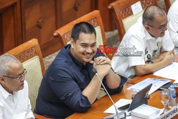 Menteri Pemuda dan Olahraga Republik Indonesia, Dito Ariotedjo, saat hadir dalam sidang Komisi III DPR RI di Gedung DPR RI, Senayan, Jakarta, Senin (3/6/2024).