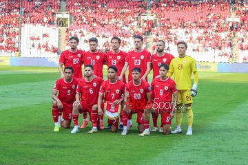 Skuat timnas Indonesia (skuad timnas Indonesia) sedang berfoto bersama di Stadion Utama Gelofa Bung Karno, Senayan, Jakarta, Kamis (7/6/2024).