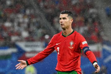 Cristiano Ronaldo dalam laga Portugal vs Republik Ceska pada fase grup EURO 2024 (18/6/2024).