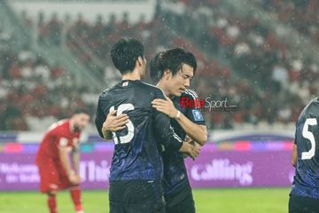 Suasana pertandingan antara timnas Indonesia vs Jepang pada matchday kelima Grup C Putaran Ketiga Kualifikasi Piala Dunia 2026 Zona Asia di Stadion Utama Gelora Bung Karno (SUGBK), Jakarta, Jumat (15/11/2024).