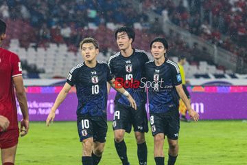 Suasana pertandingan antara timnas Indonesia vs Jepang pada matchday kelima Grup C Putaran Ketiga Kualifikasi Piala Dunia 2026 Zona Asia di Stadion Utama Gelora Bung Karno (SUGBK), Jakarta, Jumat (15/11/2024).