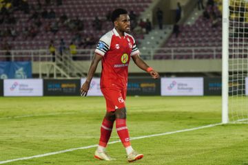 Muhammad Iqbal Gwijangge dalam laga Persis Solo Vs Barito Putera di Stadion Manahan, Solo pada Selasa (3/12/2024).