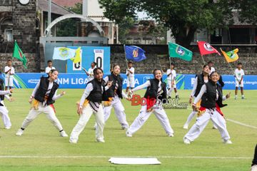 Suasana pembukaan PNM Liga Nusantara 2024/2025 di Stadion Sriwedari, Solo, Jawa Tengah, Jumat (13/12/2024).