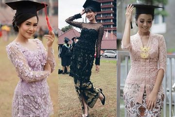  model  kebaya  wisuda  modern non hijab