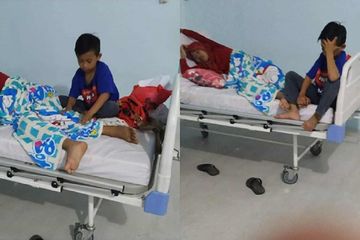Bocah 9 tahun urus ibunya sendiri