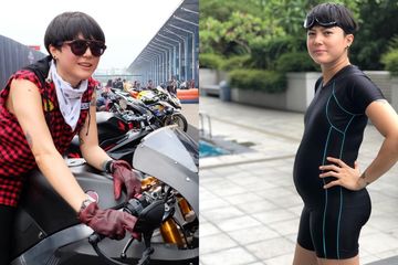 Popi Sovia ubah hobi bermotor dengan berenang selama kehamilan