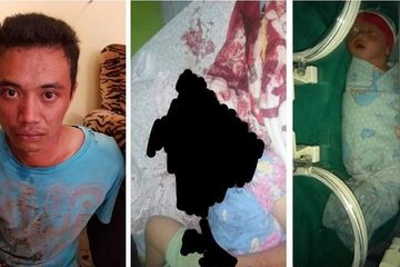 Cek cok rumah tangga berujung pembunuhan sadis, suami tebas leher dan belah perut istri yang hamil pakai parang tetangga.