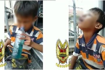 Bocah diduga mabuk akibat cium bau bensin