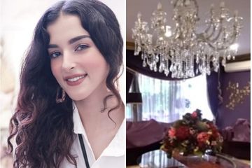 Rumah mewah Tasya Farasya bak kerajaan yang ddominasi warna ungu dan emas