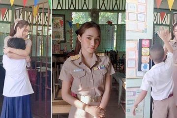 Video Viral Guru Cantik Ini Rela Dipeluk oleh Murid-muridnya agar ...