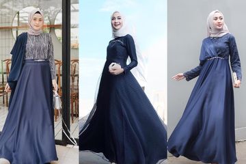 Model Gamis Warna Navy