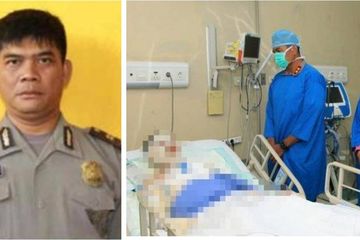 25 Tahun Mengabdi untuk Masyarakat, Ipda Erwin Gugur Di Tangan Kobaran Api Mahasiswa dengan Luka Bakar Hampir Selimuti Seluruh Tubuh