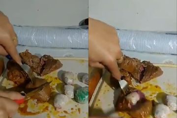 Viral video diduga modus baru menyelundupkan narkoba dengan rendang